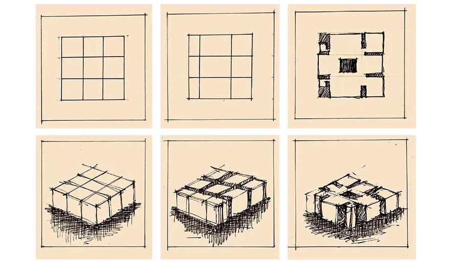 Form diagram showing the subtracted grid.