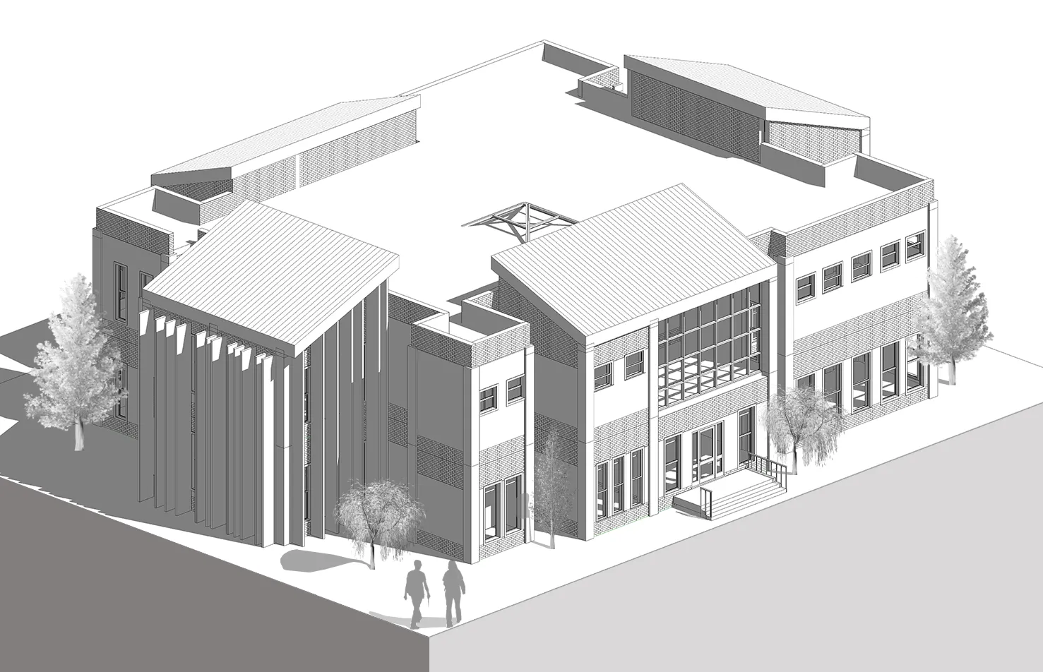 Isometric view of the library.