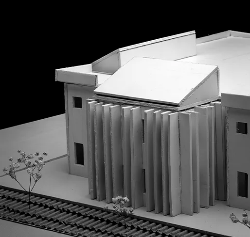Study model of the library.